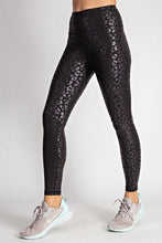 Load image into Gallery viewer, Black Leopard Leggings - FabBossBabe
