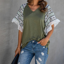 Load image into Gallery viewer, V Neck Ruffle Short Sleeve Solid Top - FabBossBabe
