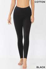 Load image into Gallery viewer, Premium Cotton Full Length Leggings - FabBossBabe
