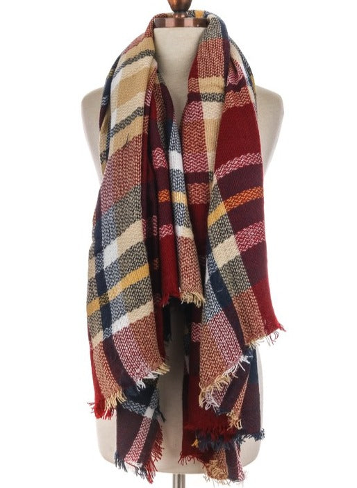 Plaid Pattern Scarf - FabBossBabe