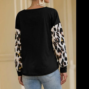 Color Block Leopard Printed Top - FabBossBabe