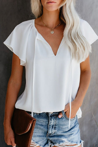 Solid Color Short Sleeve Causal Top - FabBossBabe