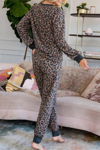 Camille Leopard Printed Button Lounge Set - FabBossBabe