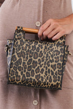 Load image into Gallery viewer, Leopard Print Vegan Leather Mini Handbag With Bamboo Trim - FabBossBabe
