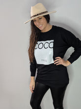 Load image into Gallery viewer, Coco Print Oversized Sweatshirt Top - FabBossBabe
