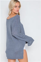 Load image into Gallery viewer, Scoop Neck Long Sleeves Sweater - FabBossBabe
