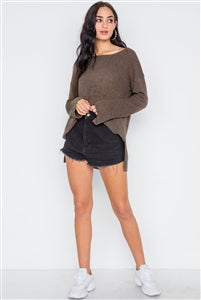 Scoop Neck Long Sleeves Sweater - FabBossBabe