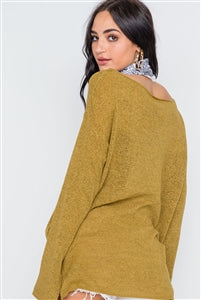 Scoop Neck Long Sleeves Sweater - FabBossBabe