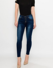 Load image into Gallery viewer, Blue High Rise Skinny Jeans - FabBossBabe
