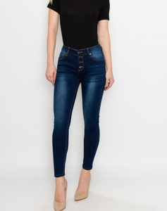 Blue High Rise Skinny Jeans - FabBossBabe