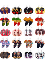 Load image into Gallery viewer, African Wooden Earrings - FabBossBabe
