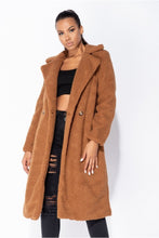 Load image into Gallery viewer, Milan Rust Longline Borg Teddy Coat - FabBossBabe
