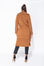 Load image into Gallery viewer, Milan Rust Longline Borg Teddy Coat - FabBossBabe
